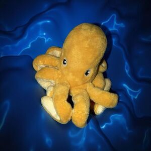 Mini Plush IKEA BLÅVINGAD Orange Soft Stuffed Octopus 4”